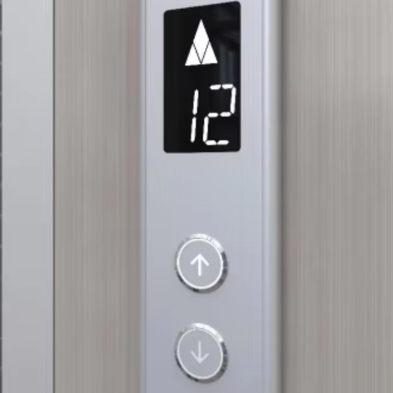 VTSP332 Felvonórészek Négyzet alakú nyomógomb LED-fénnyel