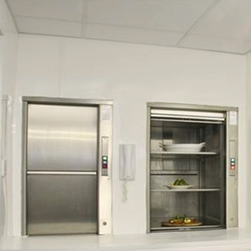 VTEF113 Kiváló minőségű rozsdamentes acél modern AC Drive étterem konyhai buta pincérlift PVC padlóval ISO minősítéssel szállodai használatra
