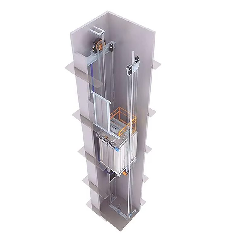 VTSP130 személylift kabin rozsdamentes acél konstrukciójú, dekoratív mennyezeti LED burkolattal rendelkező szállodákhoz 1 év garancia